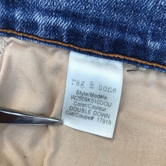 RAG & BONE High Rise Straight Leg Light Stone Wash Jeans Size 26 Zipper Fly - Picture 12 of 13